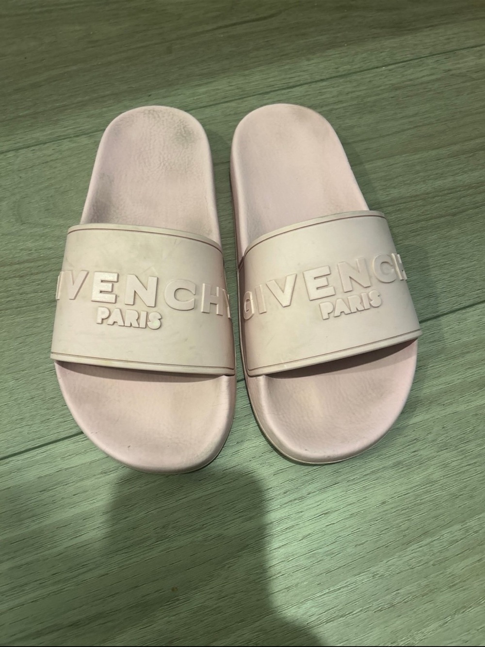 Givenchy Blush Pink Logo Slide Sandals